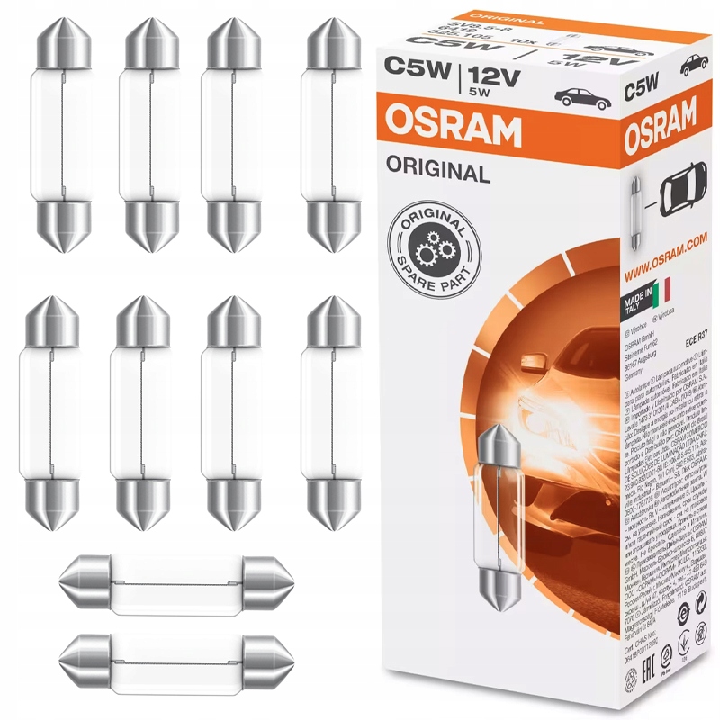 Żarówki Osram Original 6418 C5W 12V 5W SV8.5-8, 10 szt.