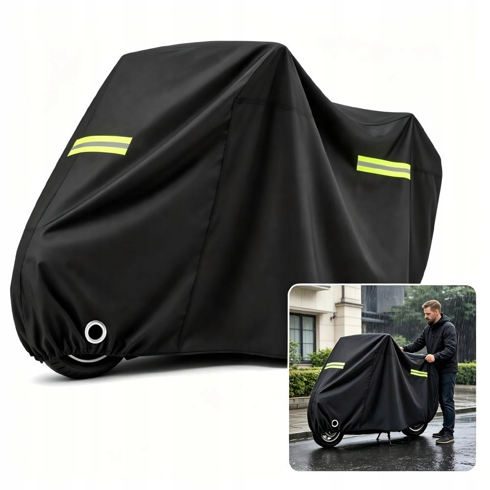 Pokrowiec na motocykl 210D XXL 220*100*120cm czarny