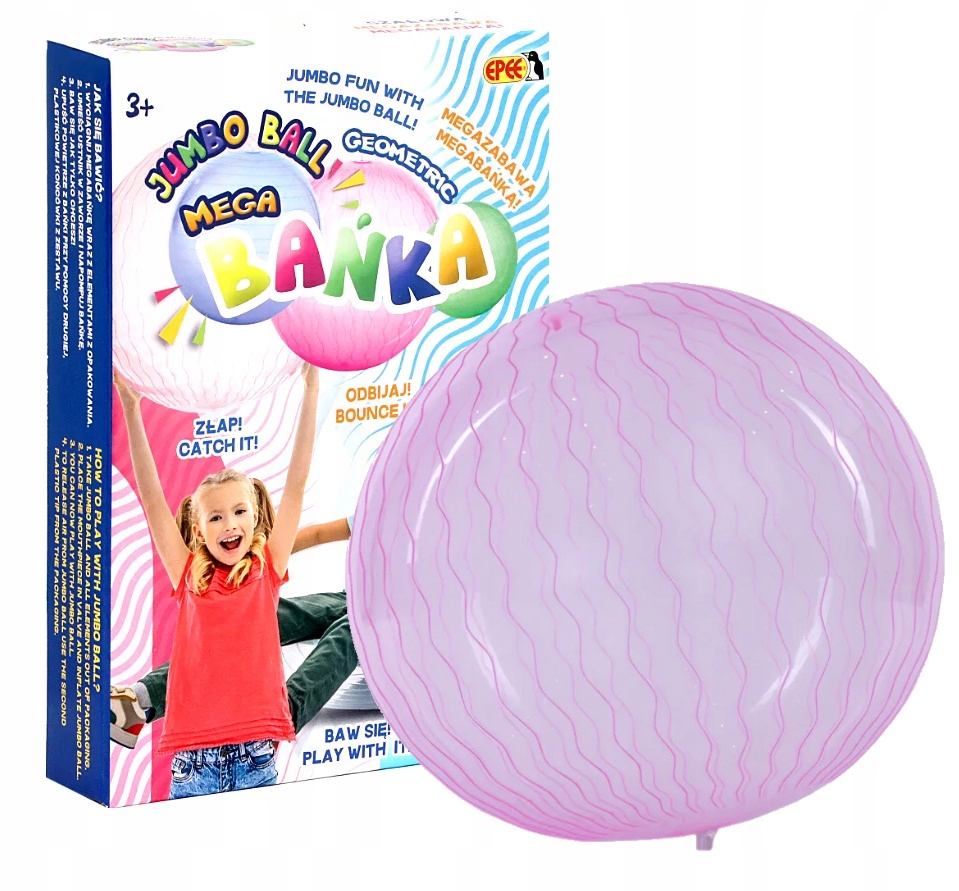 EPEE JAMBO BALL MEGABAŃKA GEOMETRIC BAŃKOPIŁKA RÓŻOWY