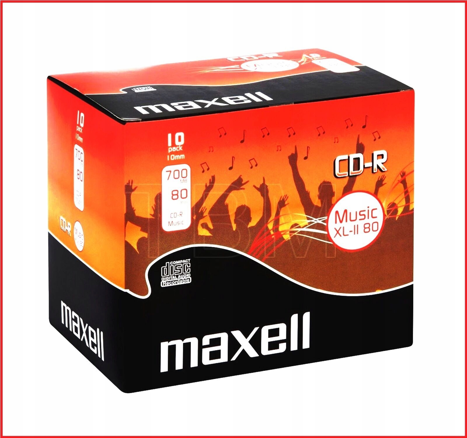 

10 Płyt Maxell Music XL-II do muzyki Cd-r Audio Jc
