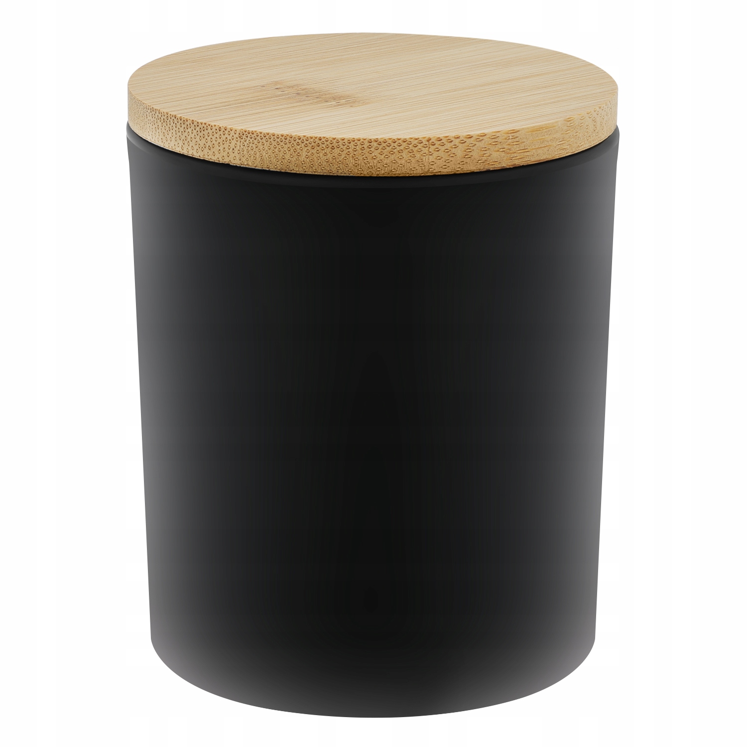 Sklenička na svíčky černá matná 300 ml s bambusovým víčkem 72 kusů