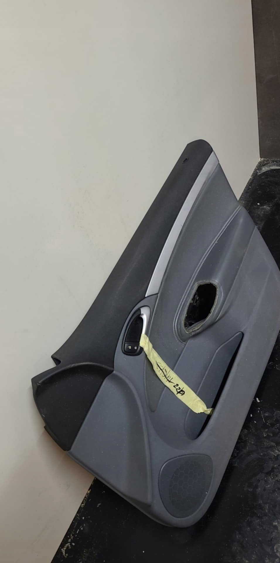 upholstery side door right front SAAB 93 9-3 02-11r grey leather