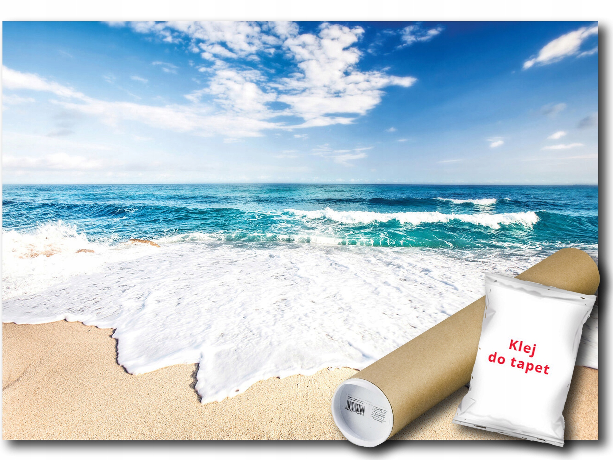 Vinylová Fototapeta Moře Oceán Pláž Vlny Nebe Pohled Krajina 254x184