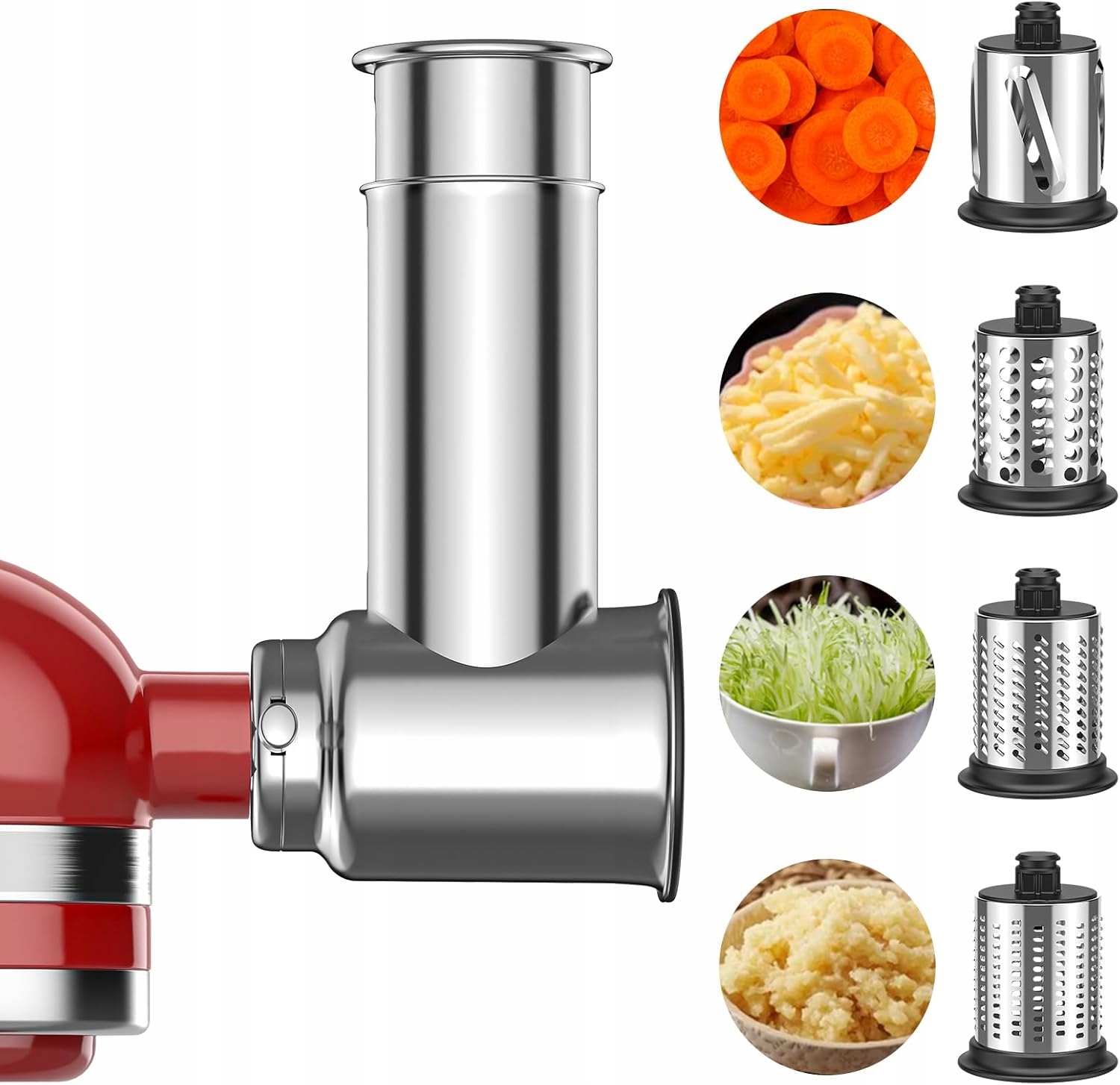Gvode Krájač na zeleninu pre KitchenAid Tarka na syr Nerezová Oceľ