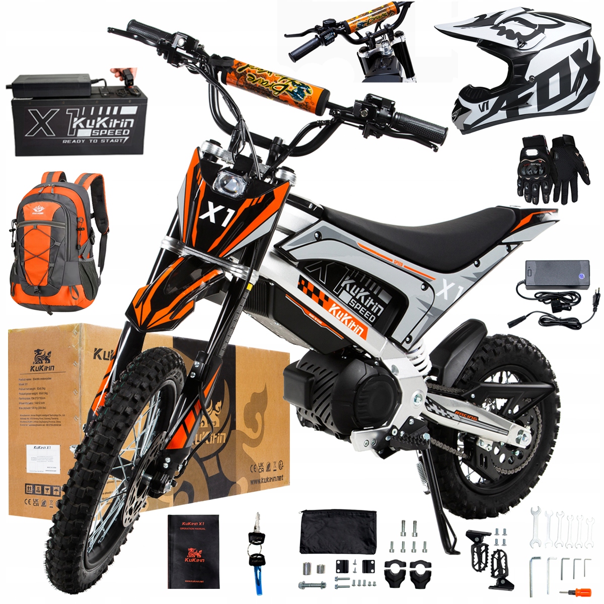 Kukirin X1 2026 Nové terénní elektrické vozidlo 2000W50KM/H 48V20.8Ah 14''