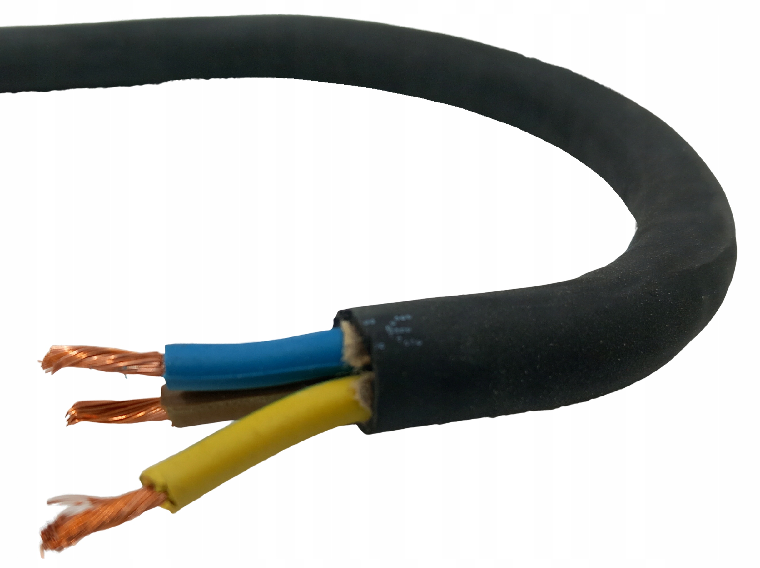 Przewód kabel gumowy OW H05RRF 3x1,5 300/500V 1m (H05RRF3G1,5 OW