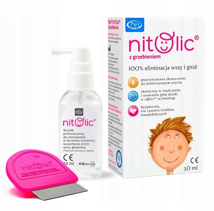 

Preparat Płyn Grzebień Na Wszy Gnidy Nitolic 30ML