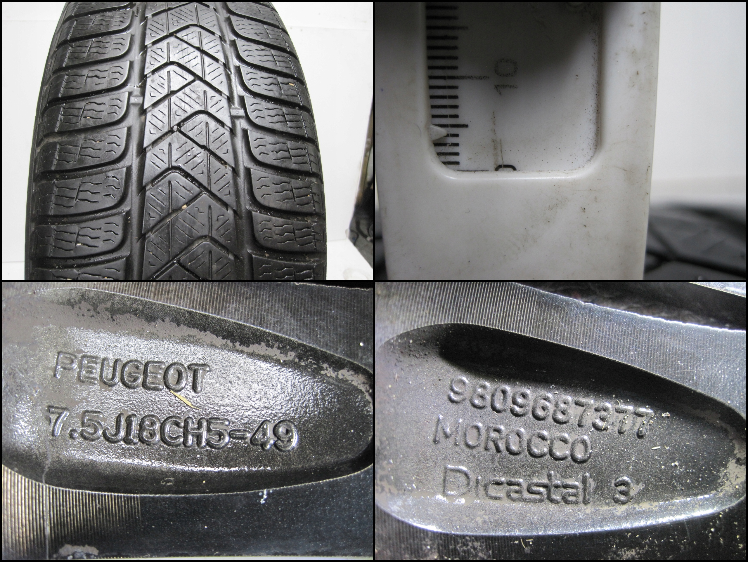 wheels discs tyres PEUGEOT 3008 R18 M+S 4MM
