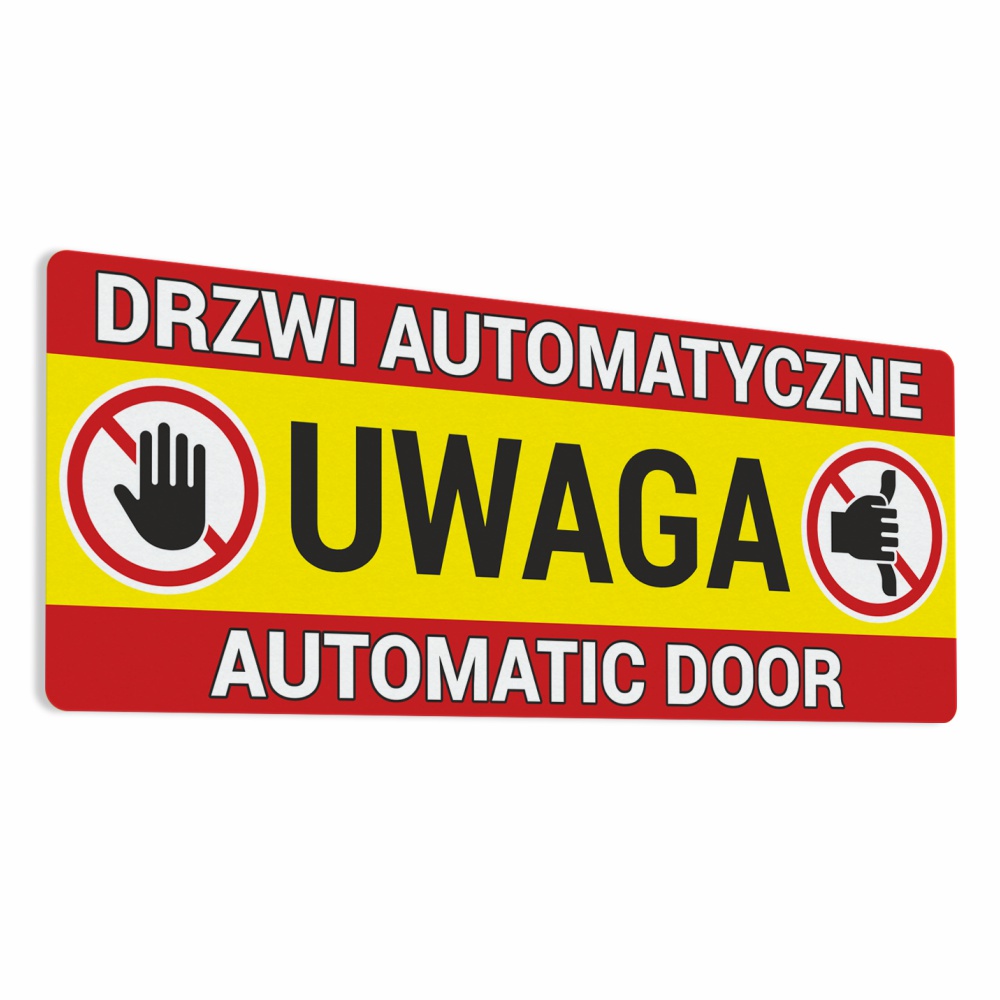 

Naklejka Uwaga Drzwi Automatyczne 8x20