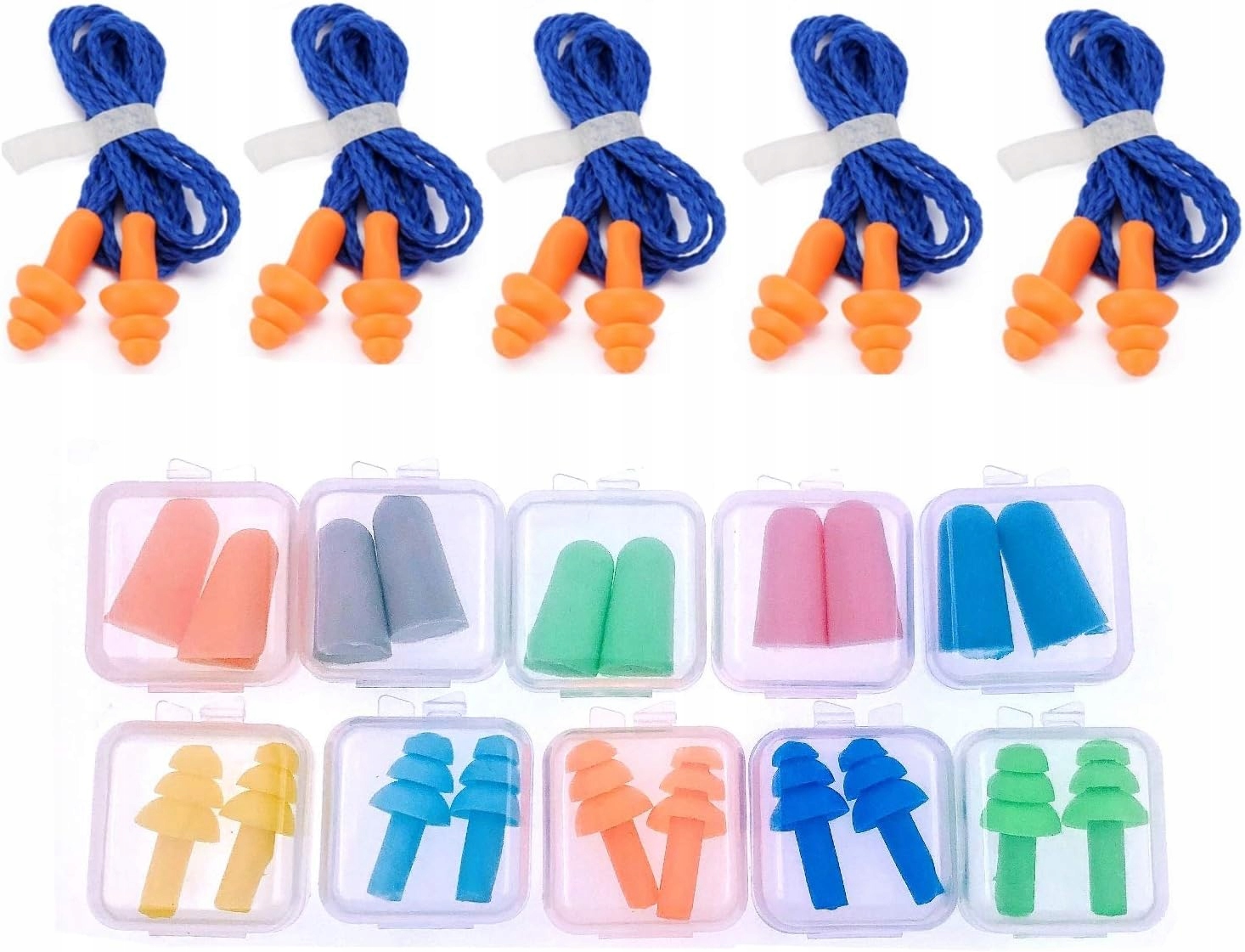 Jzk 15 párů voděodolných silikonových špuntů do uší pro opakované použití