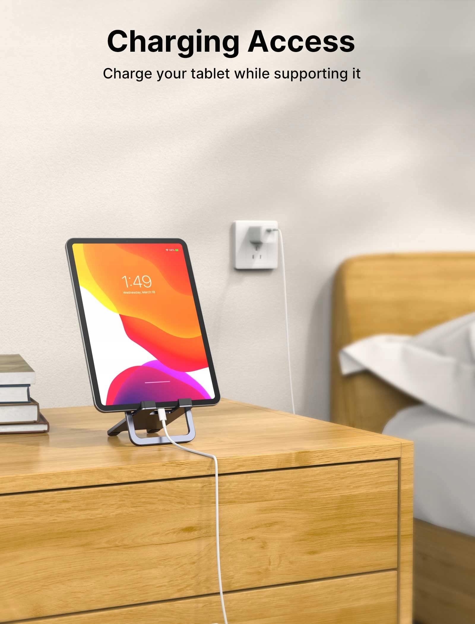 JSAUX Aluminiowy Stojak Na Tablet Regulowany Kompatybilny z iPad Samsung — miniatura 4