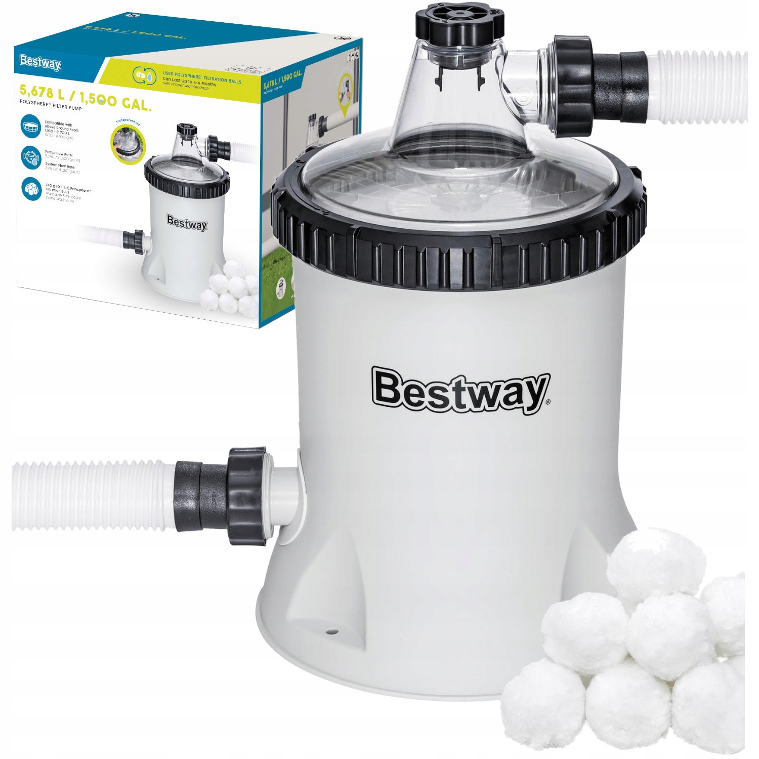 Bazénové Čerpadlo Bazénová filtrační pumpa vložka Filtrační kuličky Bestway 58870