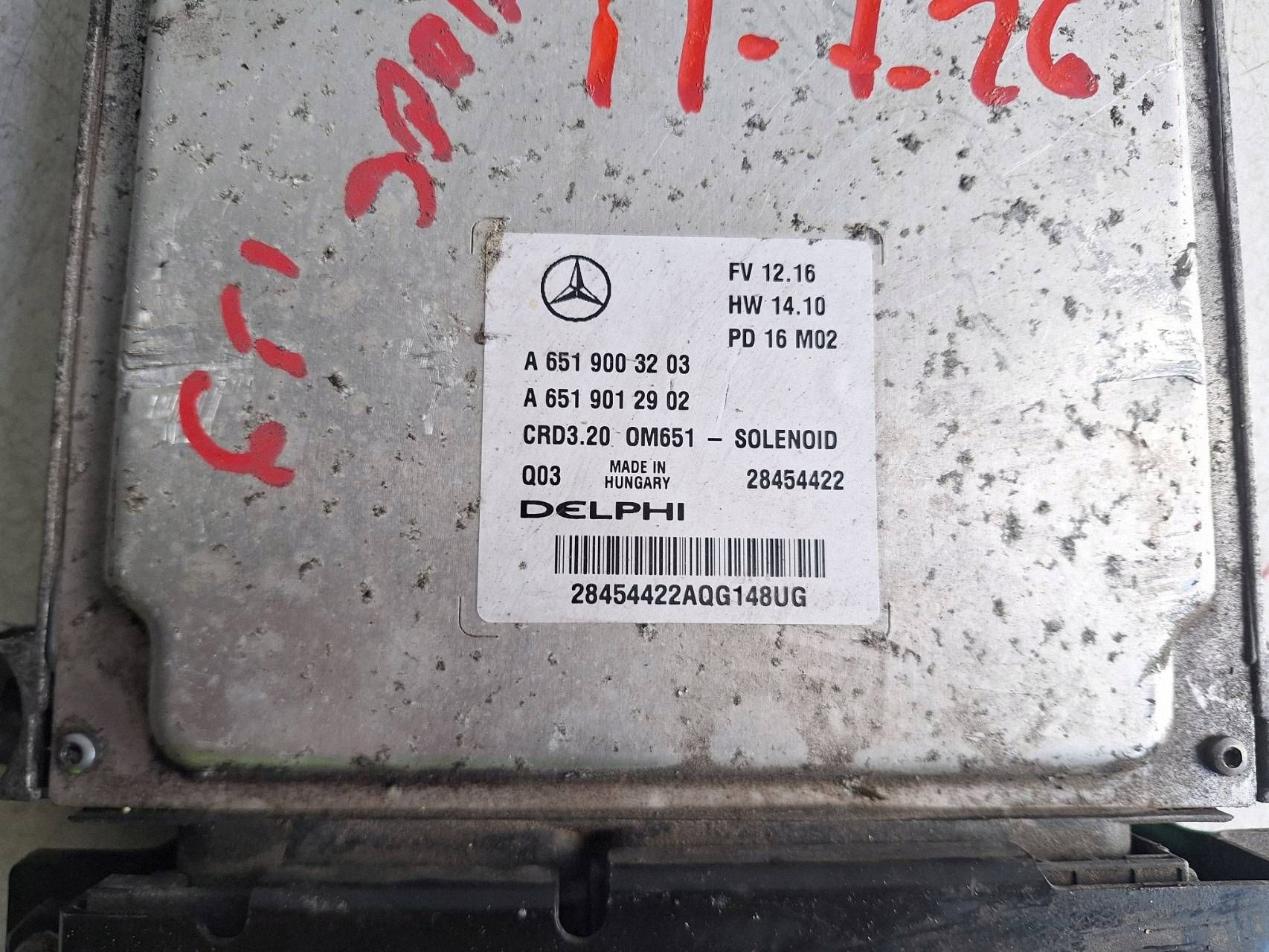 MERCEDES computer control unit of the engine A6519003203 DELPHI A6519012902