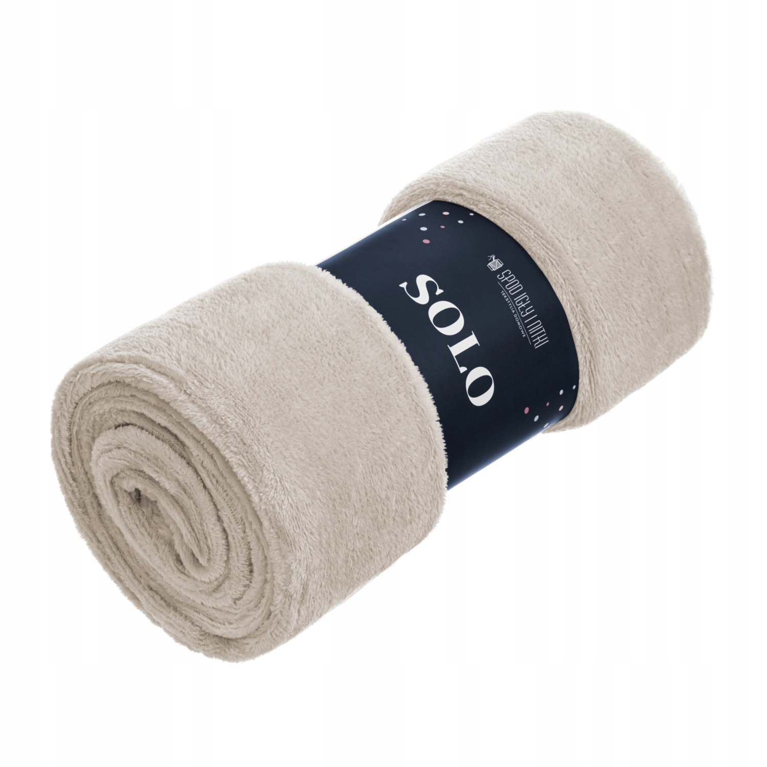 

Beżowy Miękki Koc 150x200 Gruby Pled Mikro Solo