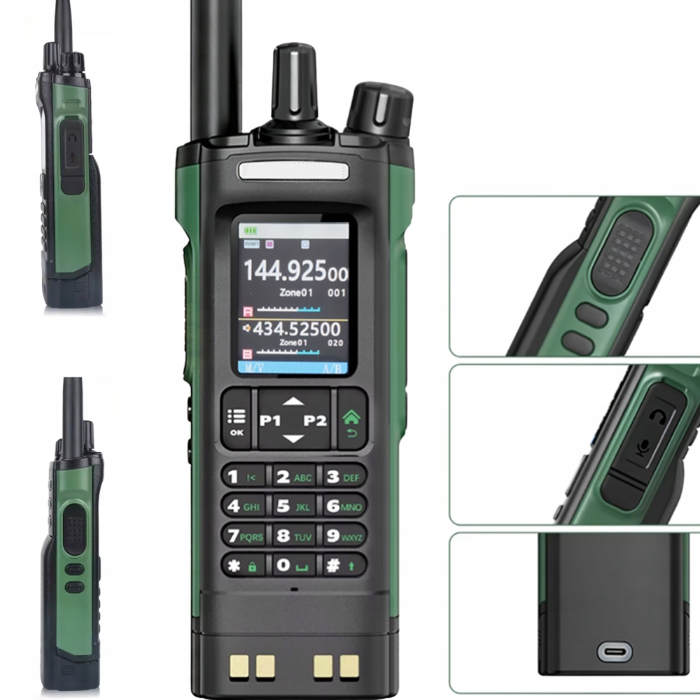 Baofeng UV32 Htq Dmr Fm Vhf Uhf Airband Gps Aprs Usb-c Letecké Pásmo 10W