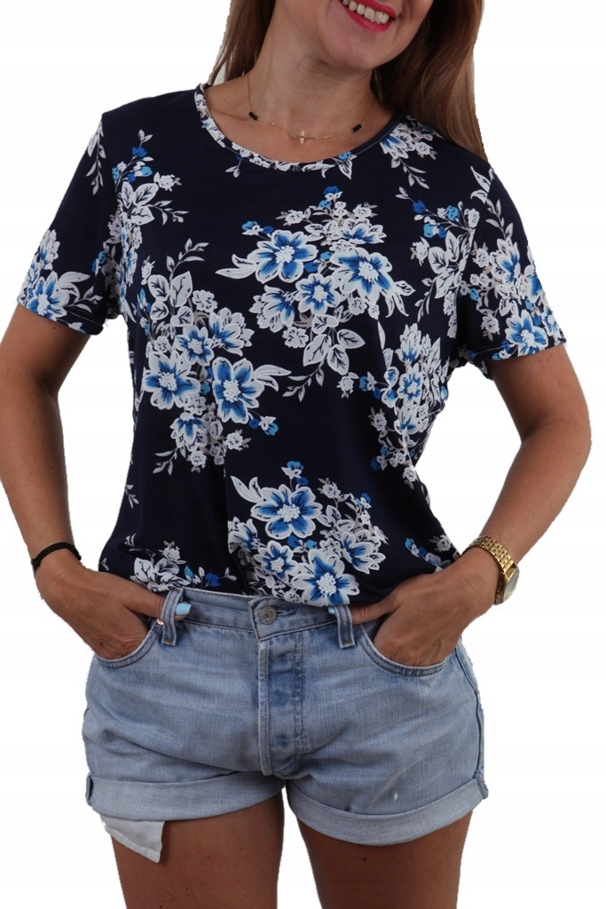

Lekka Bluzka Zwiewna Kwiatki Kwiaty Kolory *3XL