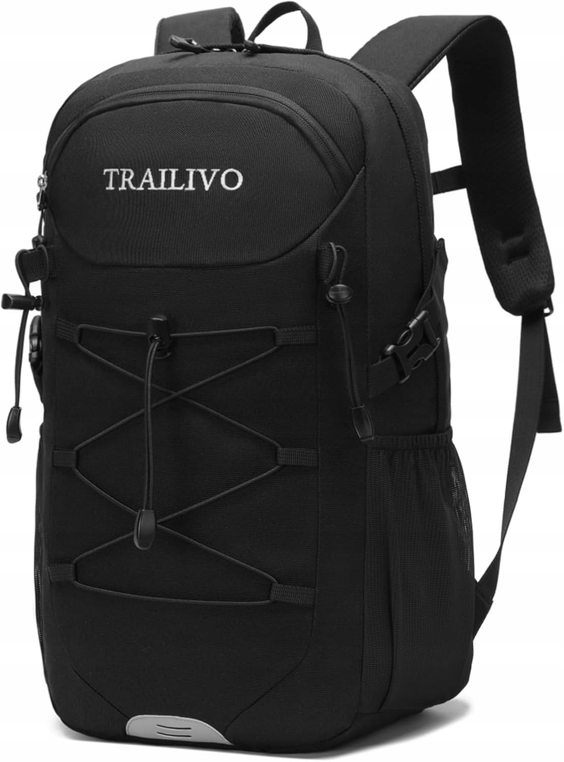 Trailivo Plecak Trekkingowy 30L Wentylacja Pleców Wodoodporny Lekki Czarny