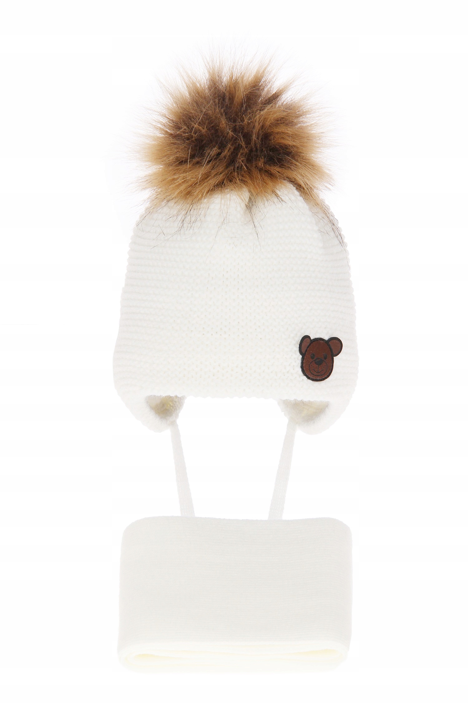 

Zimowa czapka i szalik komplet noworodek 36-38 0+