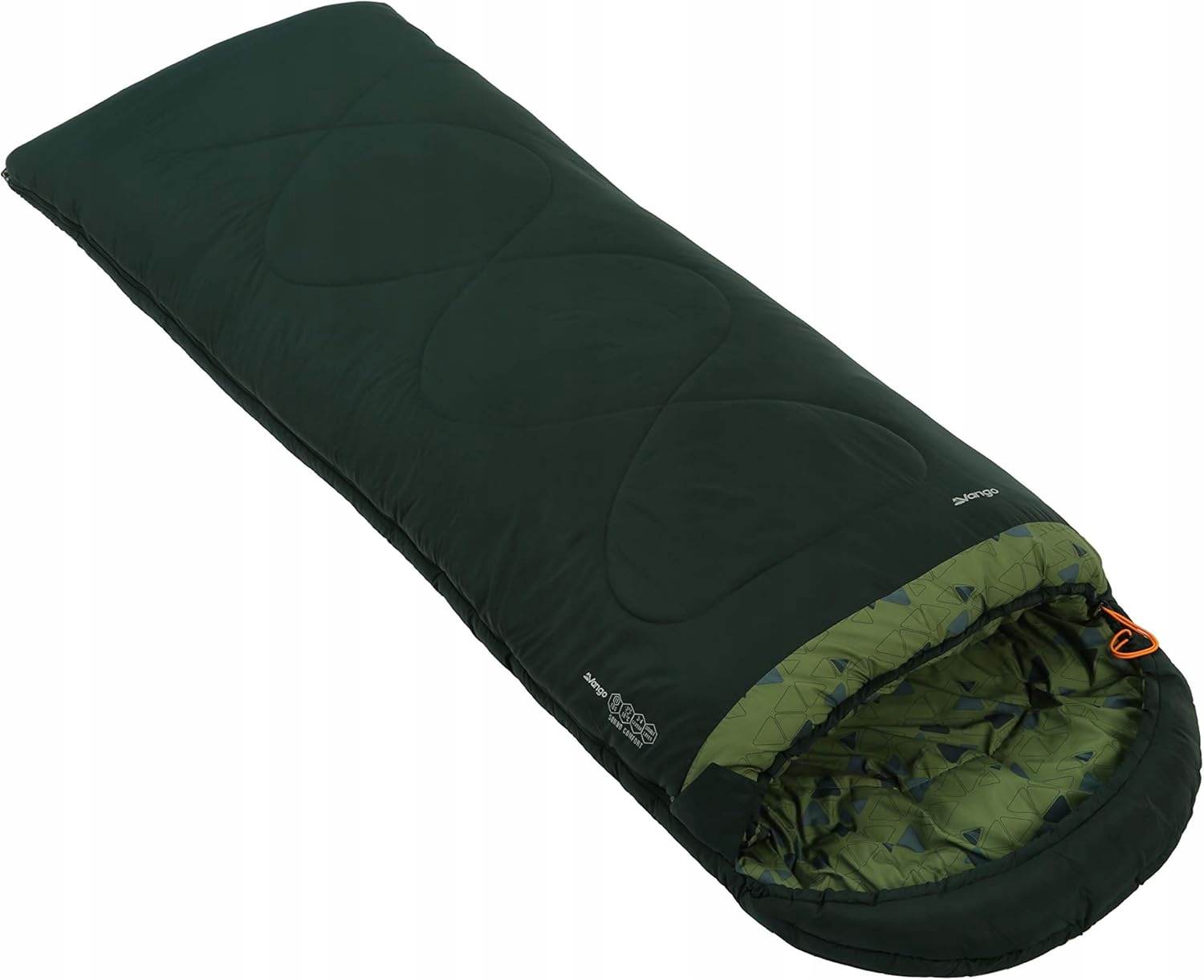 Śpiwór turystyczny Vango Sonno Sycamore zielony 220cm