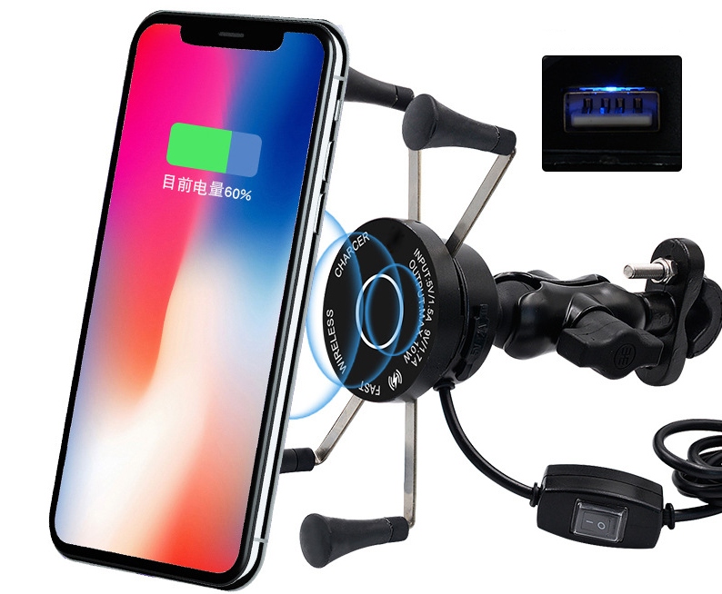 UCHWYT NA TELEFON Z INDUKCJĄ DO GŁÓWKI RAMY