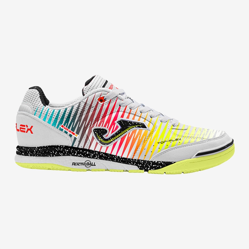Futsalová Sálová Obuv Joma Top Flex Rebound 2576 Bílá Žlutá, Červená, Velikost 43