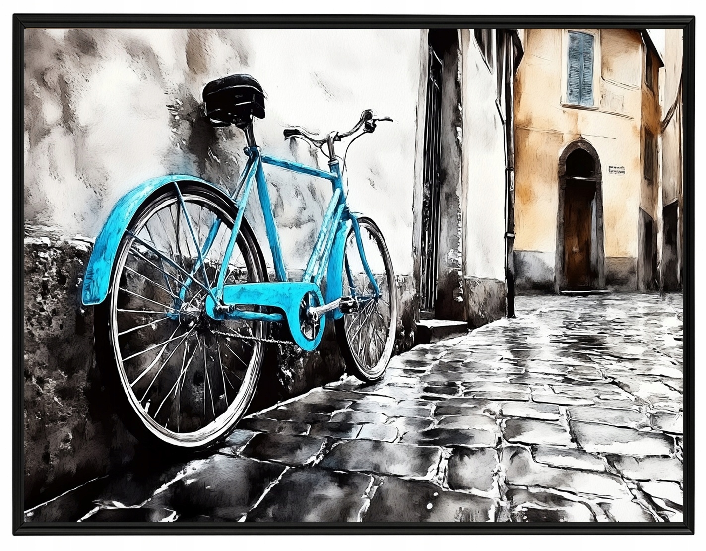 Plakát Rámeček Aluminium Kolo Itálie Staré Město Vintage 80x60