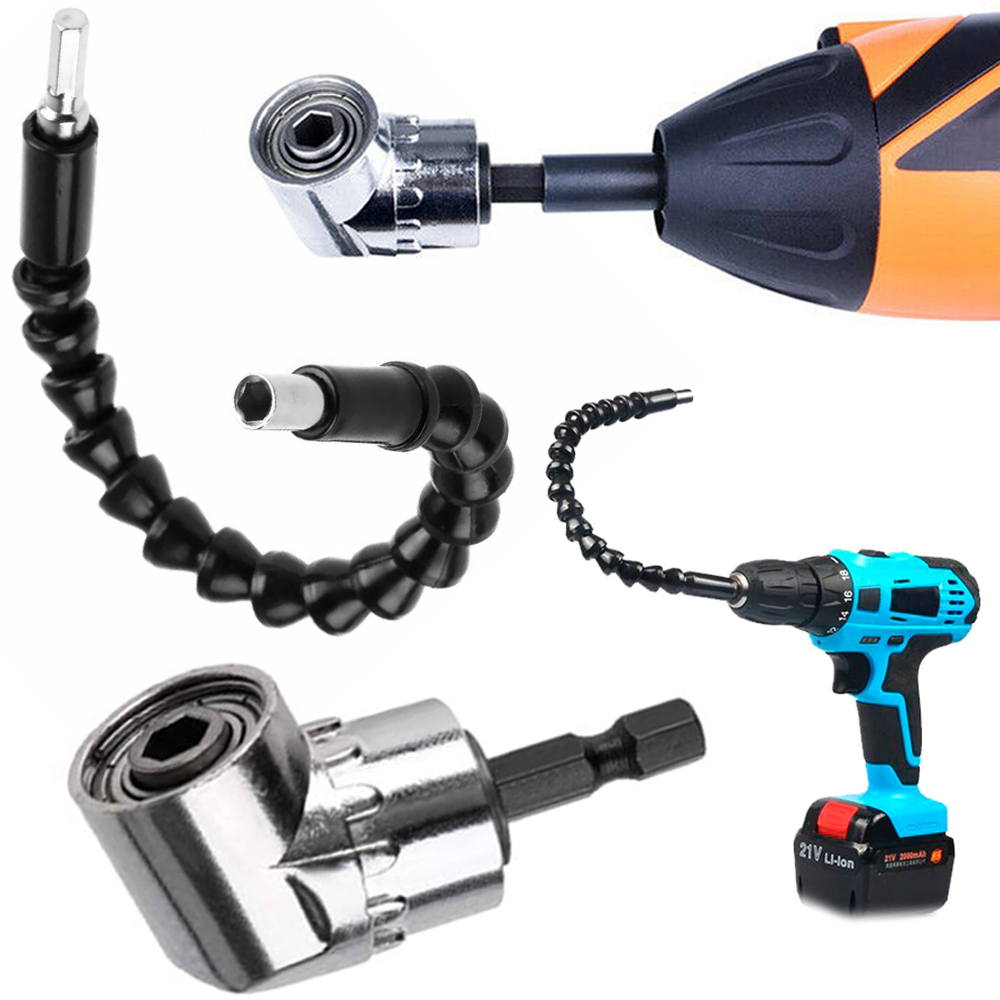 PRZEDŁUŻKA ELASTYCZNA DO WKRĘTARKI WIERTARKI BITÓW ADAPTER KĄTOWY 105° HEX