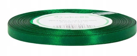 

Satynowa Wstążka Zielona Butelkowa 6mm 32m