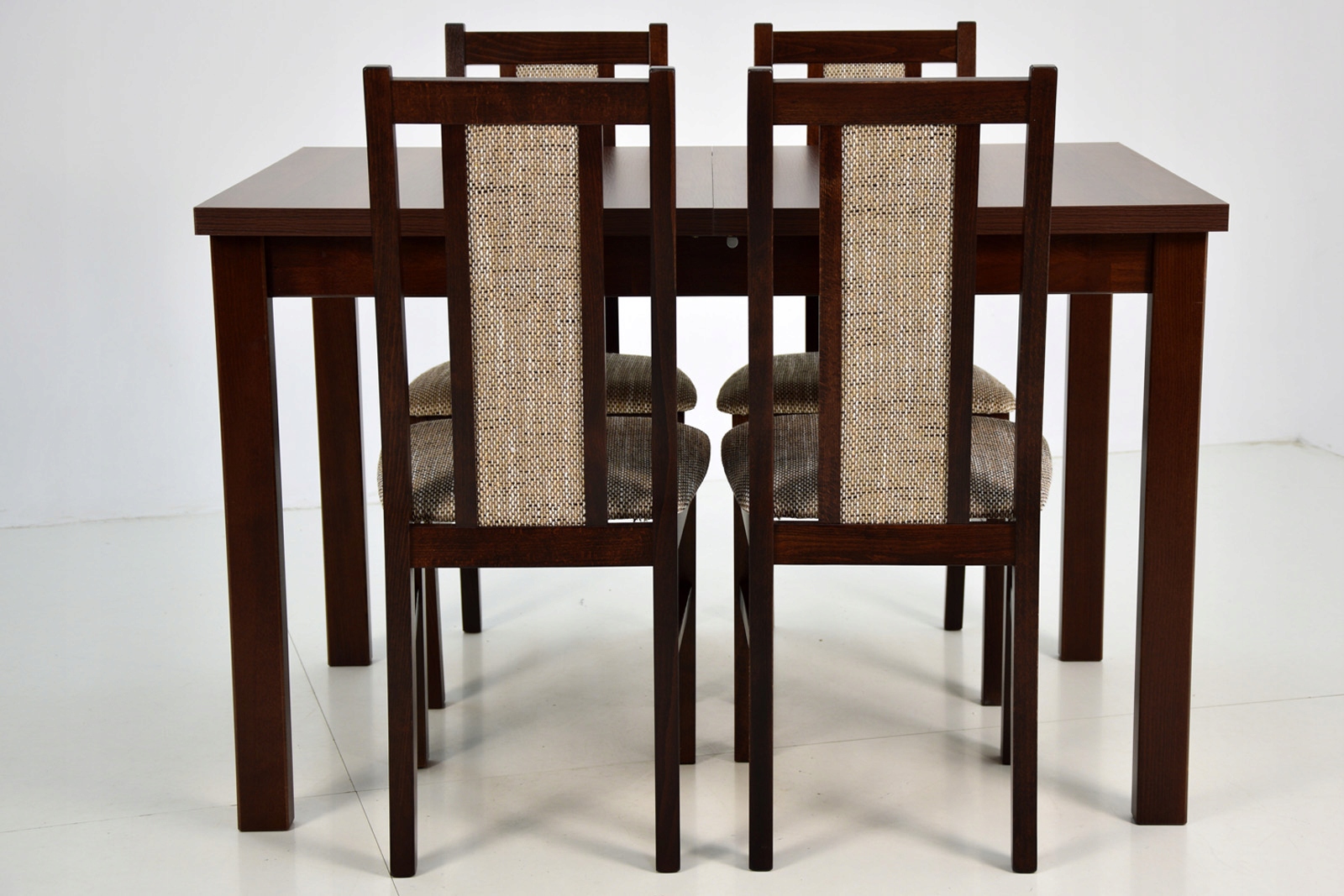 Mały drewniany Stół 80x120 + 4 krzesła W ORZECHU Marka Grande