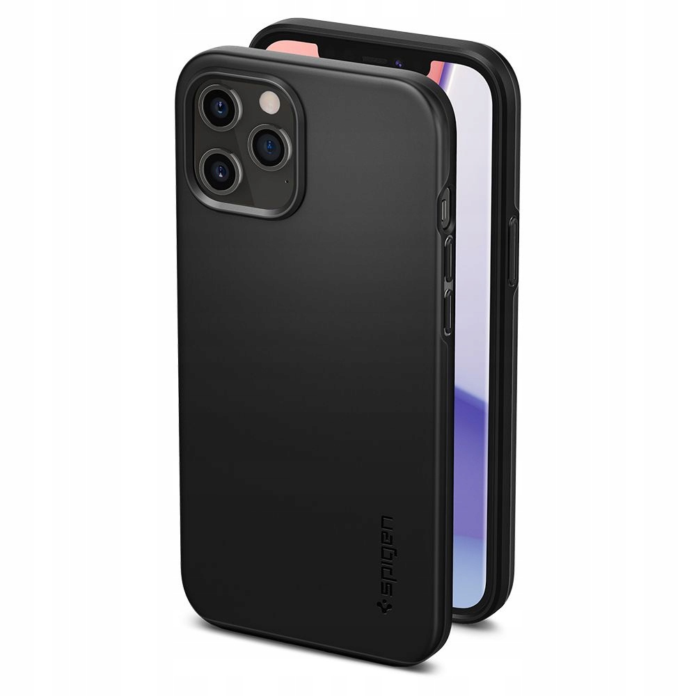 

Etui Spigen Czarny pokrowiec obudowa do iPhone 12