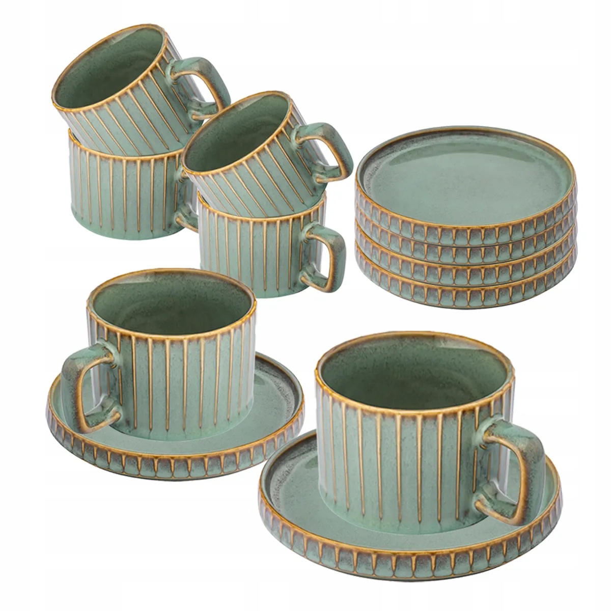 Šálka Altom Design Reactive Sage porcelánová 220 ml 6 ks