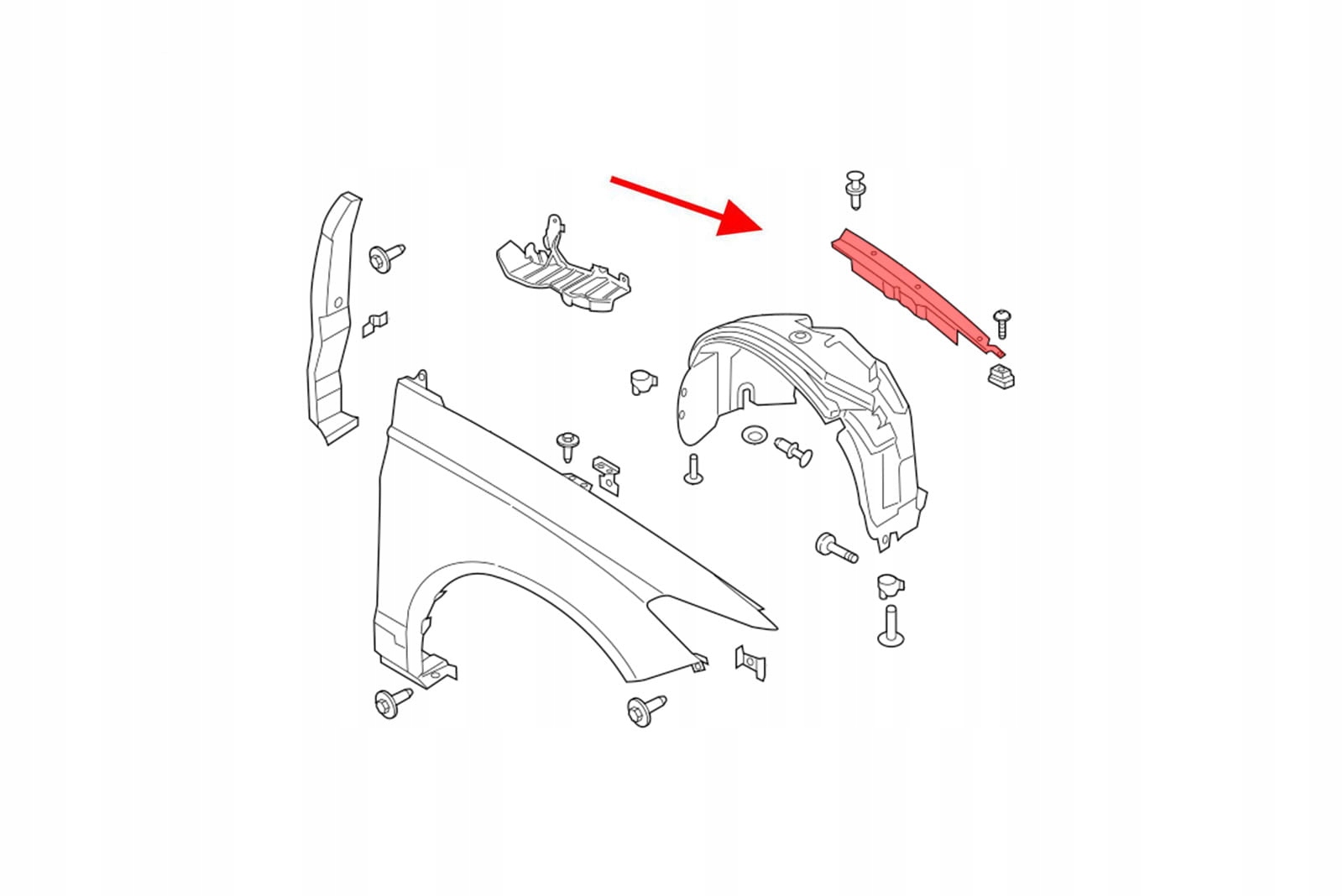 FORD FUSION MK2 2012-2022 USZCZELKA BŁOTNIKA PRAWA Numer katalogowy części DS73A02078AC