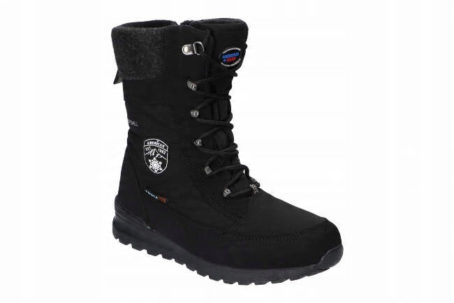 

American SN23 Trapery Buty Zimowe Śniegowce Blk 39