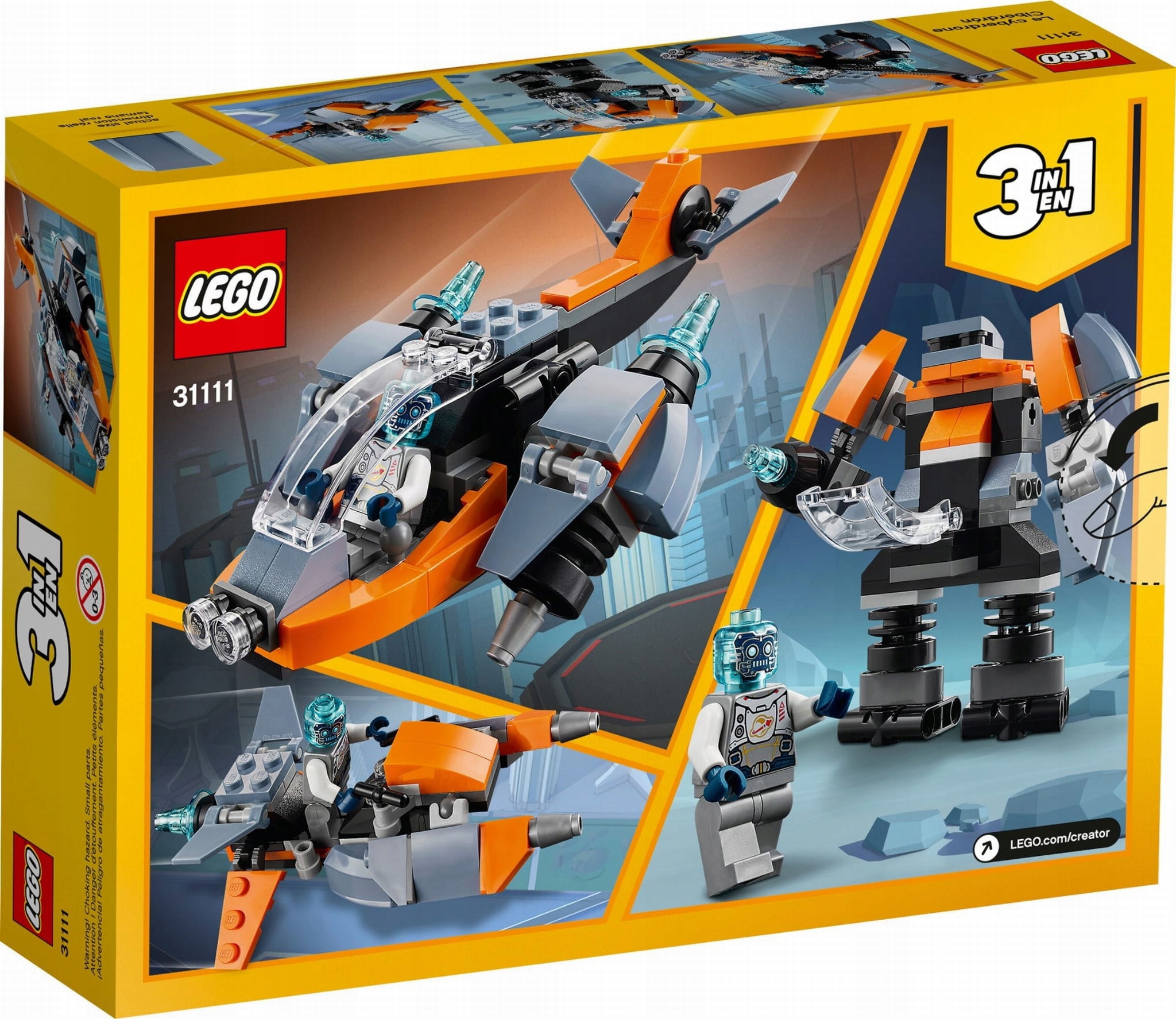 LEGO 31111 Creator 3 w 1 Cyberdron Bohater brak