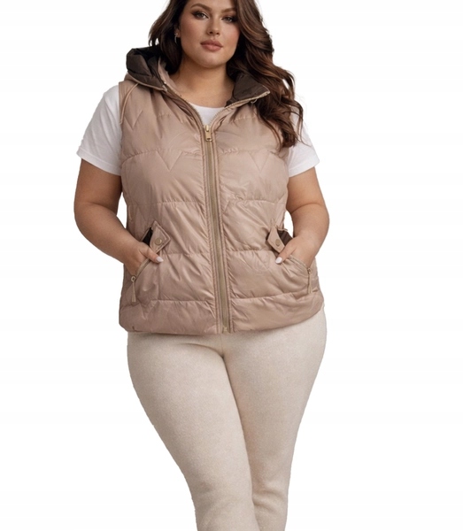 Prošívaný vesta Plus Size stylový Agrafka 4XL