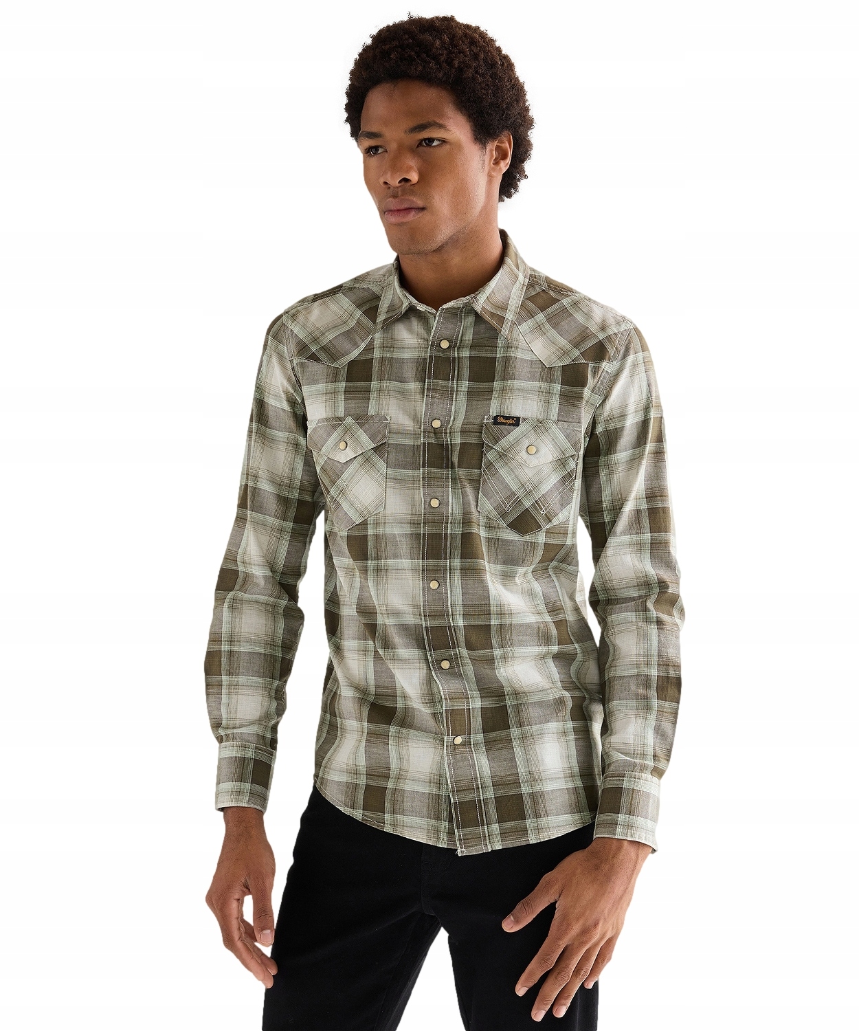 Košile Wrangler Western Shirt 112378078 Green Tea XL