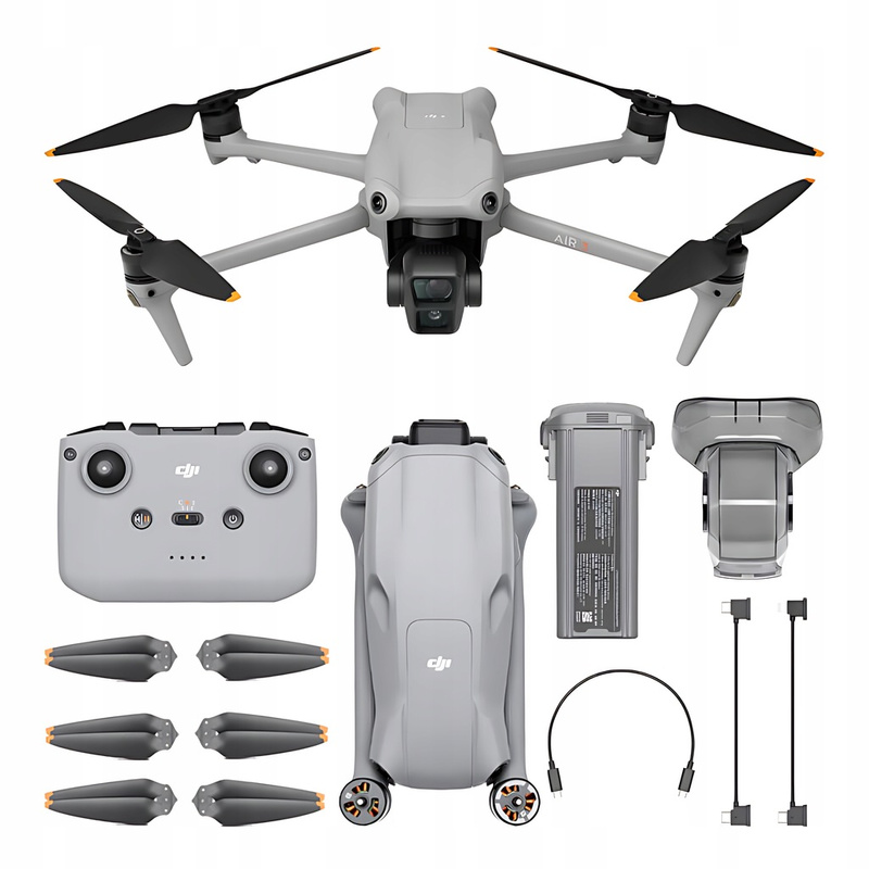 Dron 4K s kamerou Dji Air 3 2x Cmos Hdr ovladač RC-N2 příslušenství