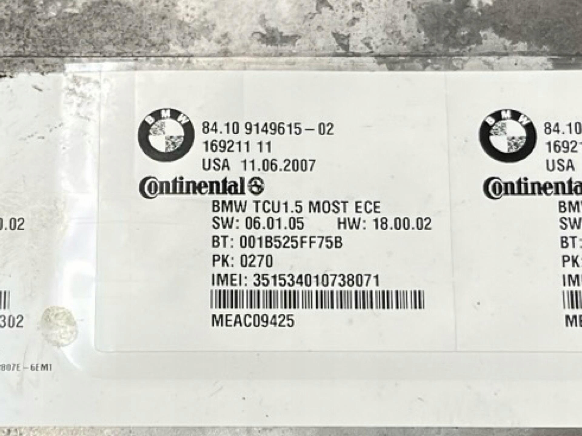 Bedienteil Bluetooth BMW X5 E70 2007 9149615