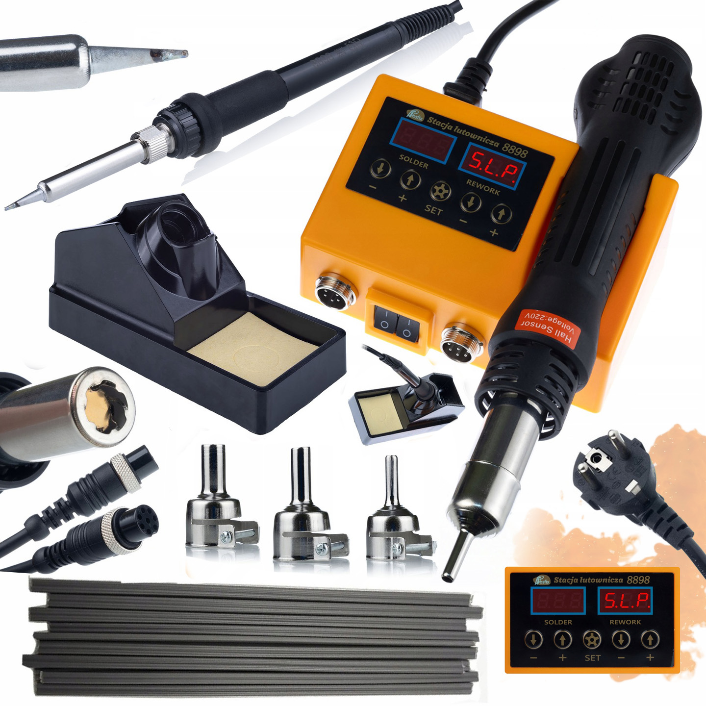 Pájecí Stanice 2V1 Hot-air Páječka Silná Rosfix 660W Pojivo Elektrody