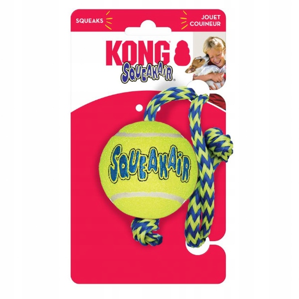 

Kong SqueakAir M piłka piszcząca 6cm z liną