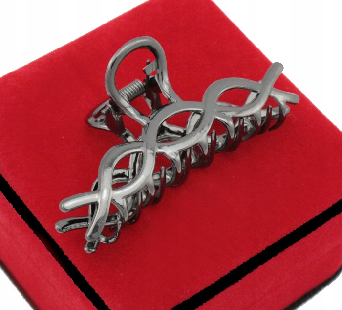 

Klamra Do Włosów Grafitowa Metalowa 8 cm