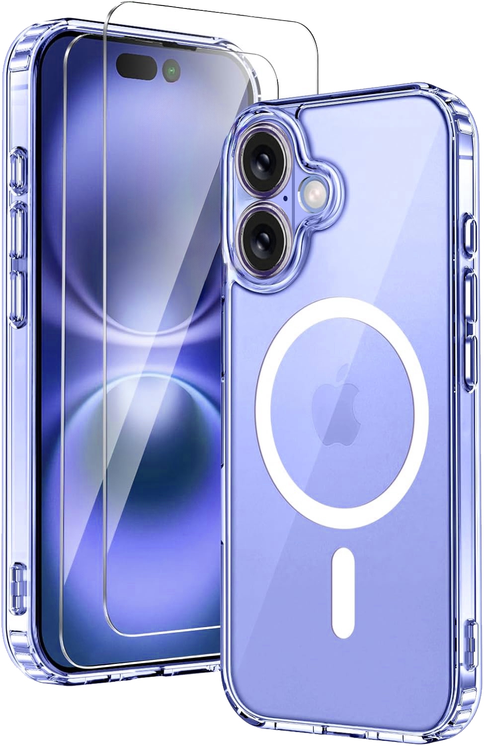 Etui Do iPhone 16 Case 2x Szkło Wzmacniane do Magsafe Clear Przeźroczyste