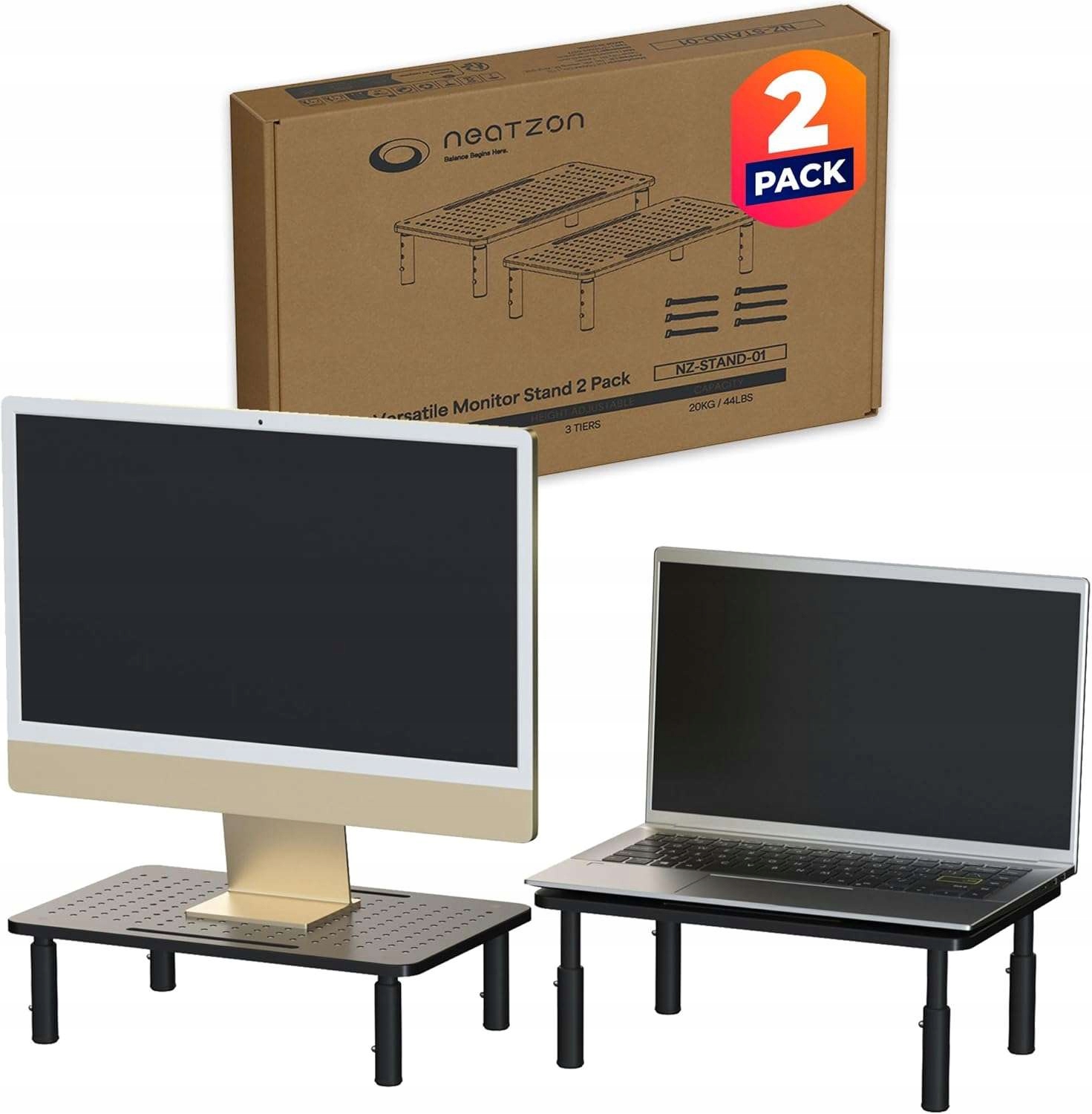 Stolik podstawka regulowana pod laptopa monitor 2szt czarny