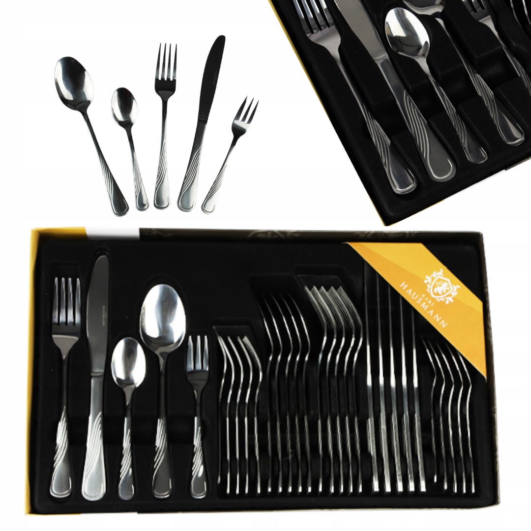 

Zestaw Sztućców 30 el 6 os komplet sztućce pudełko