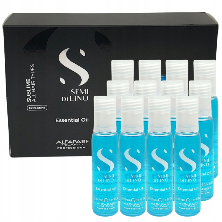 Alfaparf Set Semi DI Lino Diamond Ampule Regenerační Olej 12 x 13 ml
