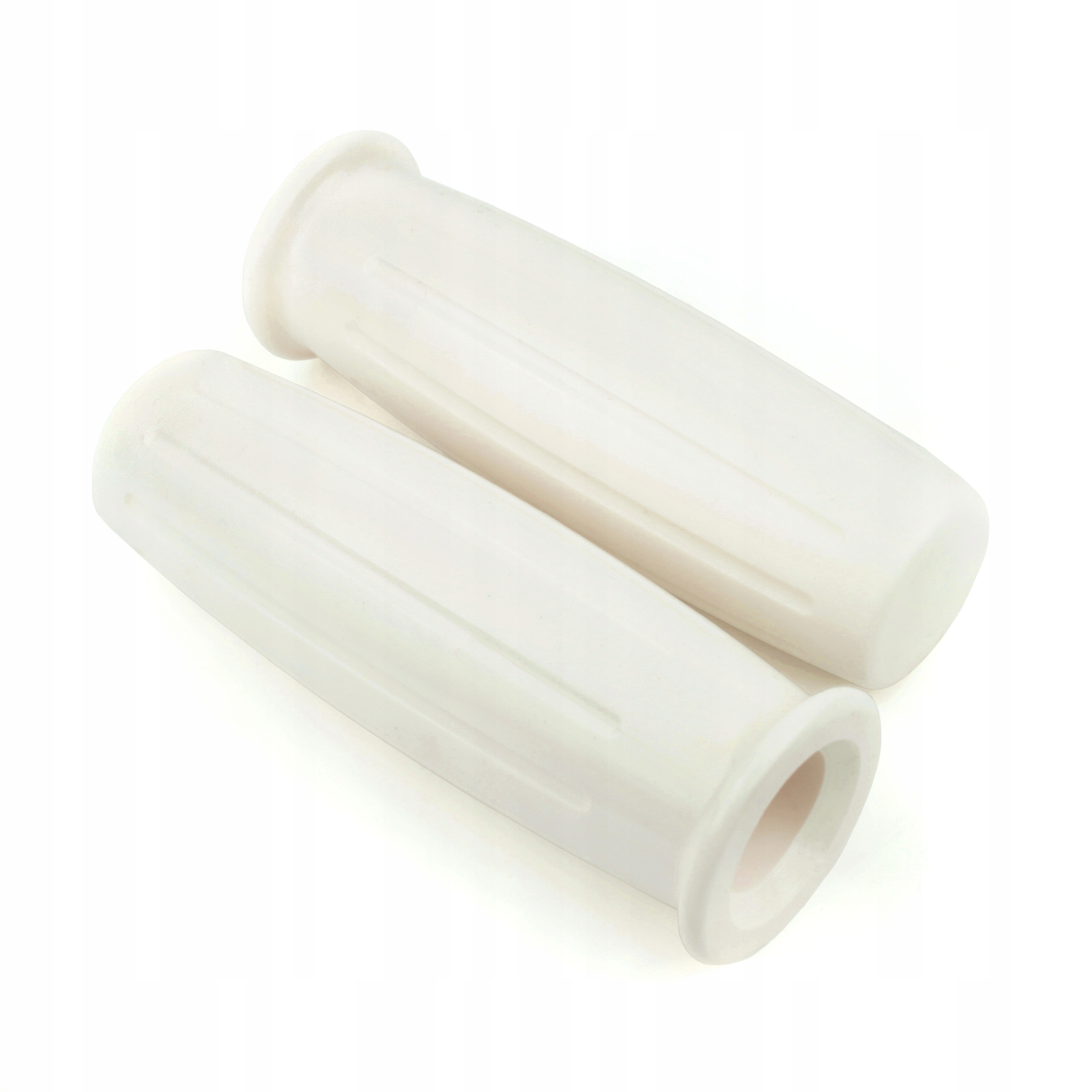 Manetki motocyklowe gumowe 7/8+1" bez otworu cafe racer bobber białe Producent RacePro