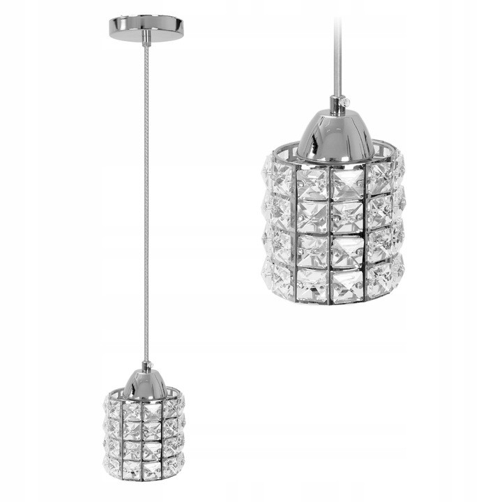 

Lampa Kryształ Chromowana Sufitowa Glamour Wisząca