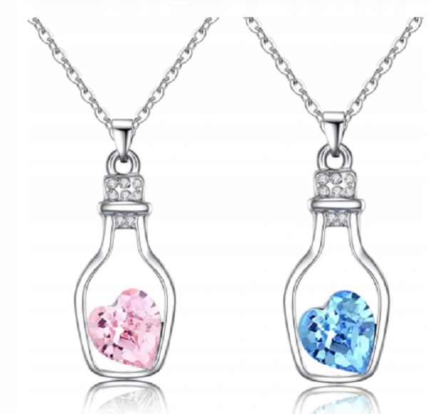 

Naszyjnik 2 Naj Przyjaciółek Bff Kryształki Serca