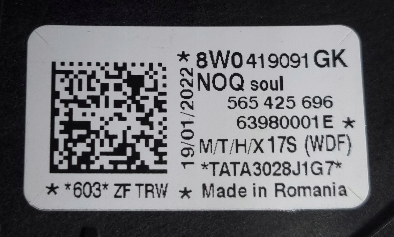 руль стеганый Audi RS4 RS5 8W B9 F5 8W0419091GK