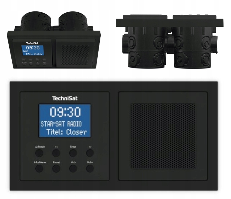 Podomietkové rádio Digitradio Up 1 Dab+ Fm Bluetooth Budík Reproduktor čierny